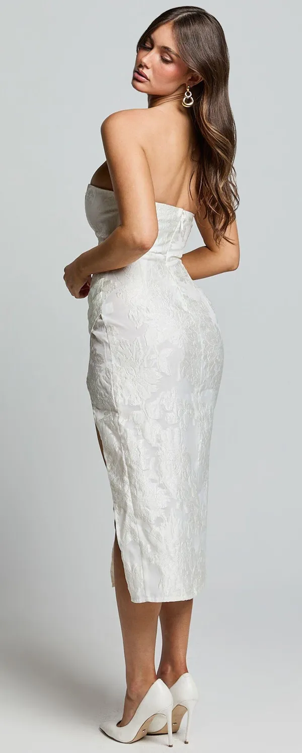 Showpo Midi White Wrap Dress - Image 3
