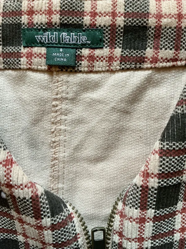 NWOT Wild Fable Plaid Corduroy Mini Skirt - Size 6 (Waist 30") - Image 3