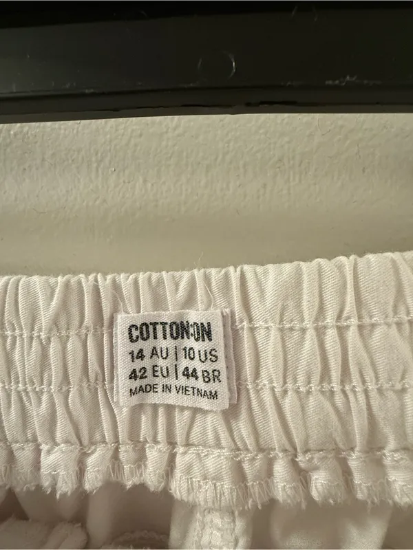 Cotton On White Men's Cargo Drawstring Pants - Image 2