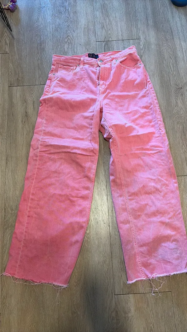 Gap Pink High-Rise Wide-Leg Jeans - Image 2