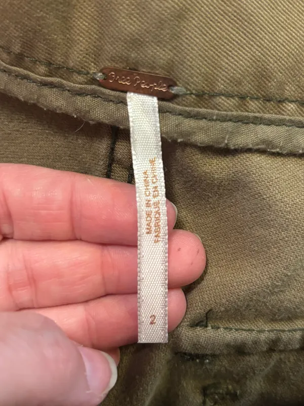 Free People Cutoff Cargo shorts sz 2 - Image 3