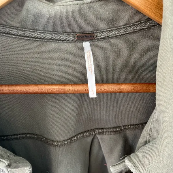 Free People Sage Green Teddy Jacket - Image 2