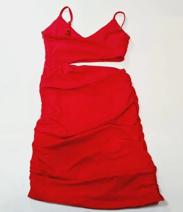 Superdown Darcey Ruched Mini Dress in Red XS - Image 11