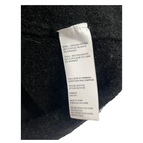 Boundless North Sweater Womens Large Black Wool Blend Floral Embroidered Boho - Image 7