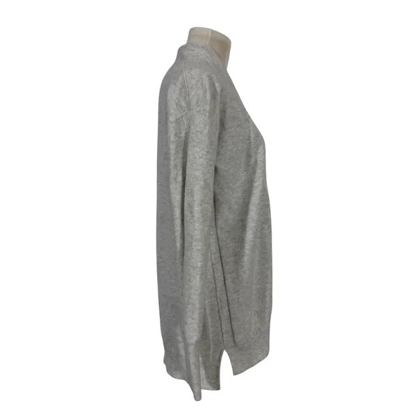 GAP‎ Women's Light Heather Gray Knit Cardigan Sweater Duster Size S Wool Blend - Image 3