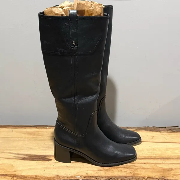 NEW Naturalizer 27‎ Edit Ennis Black Leather Knee-High Boots Size 8.5 - Image 7