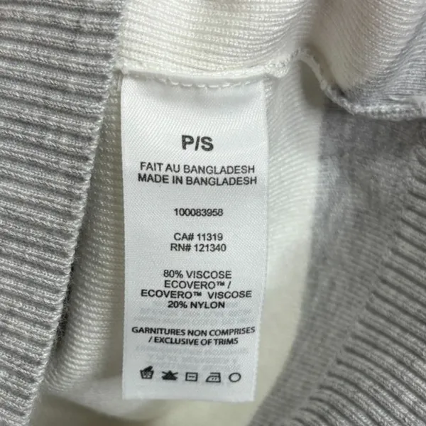 Garage Striped Cropped Sweater Women S Gray Neutral Soft Girl Preppy Sustainable - Image 8