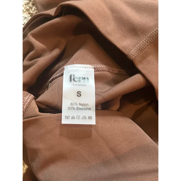 Fern‎ Fitness Core High Waisted Leggings Espresso Brown Womens Small Activewear - Image 5