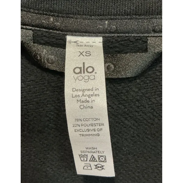 Alo Yoga Renown Jacket Black Cropped Heavyweight Shacket Womens XS / S - Image 4