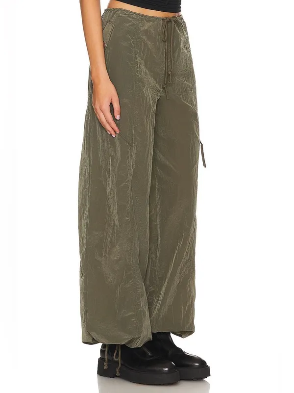 NWT Lovers + Friends Noah Cargo Pants Wide Leg in Olive Green Size XS - Image 8