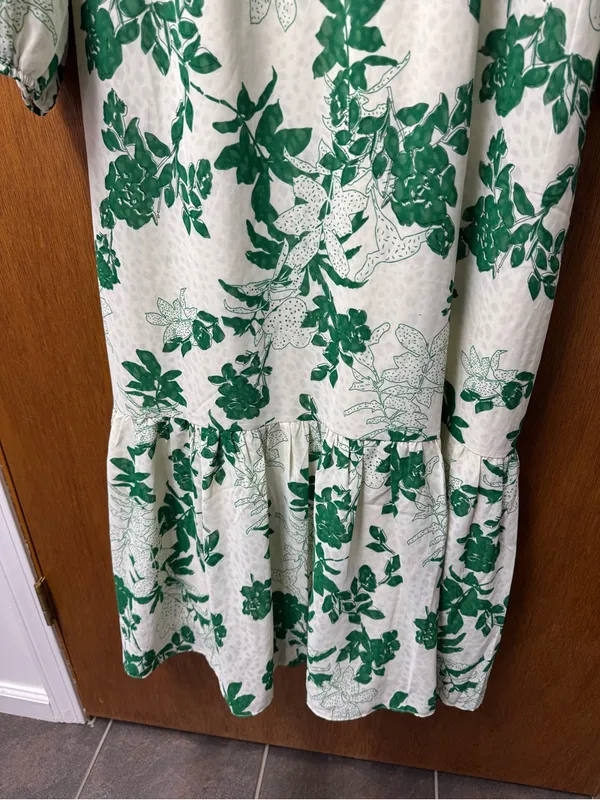 Veiled Collection Dalia Floral Tiered Maxi Dress Long Sleeve Green Large NEW NWT - Image 12