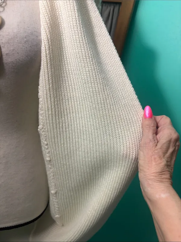 No Boundaries Cream Open-Front Knit Cardigan - Image 3