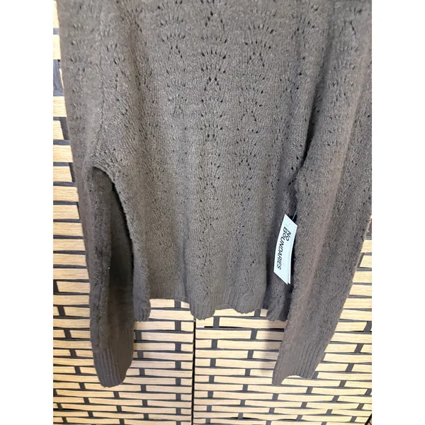 No Boundaries Brown Off‎ Shoulder Sweater Size Large - Image 3