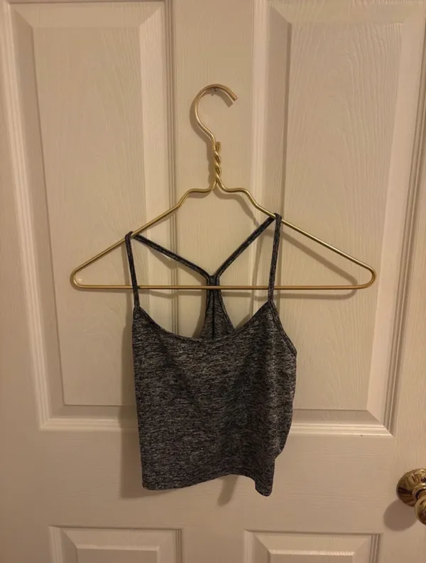 Grey athletic crop top Gray - Image 3