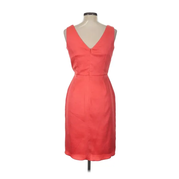 Lela Rose Bridesmaid Dress Women 10 Coral Orange Cocktail Draped Wedding Guest - Image 2