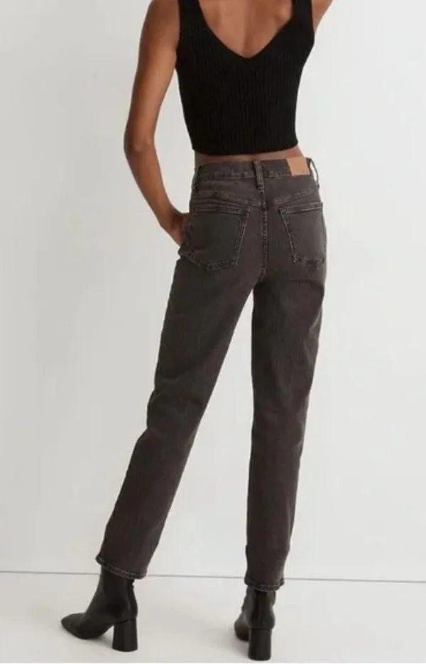 Madewell The Perfect Vintage Crop Jeans High Rise Stretch Washed Black NWT - Image 5
