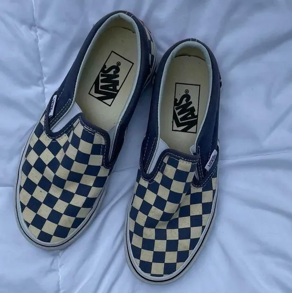 Vans Navy Blue Checkered - Image 2