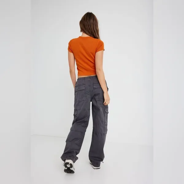 Garage Tanner Tie Up Cargo Pant in Grey Forged Iron Size Small - Image 3