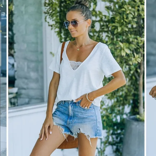 ✨ BEAUTIFY COTTON LACE TEE✨ - Image 5