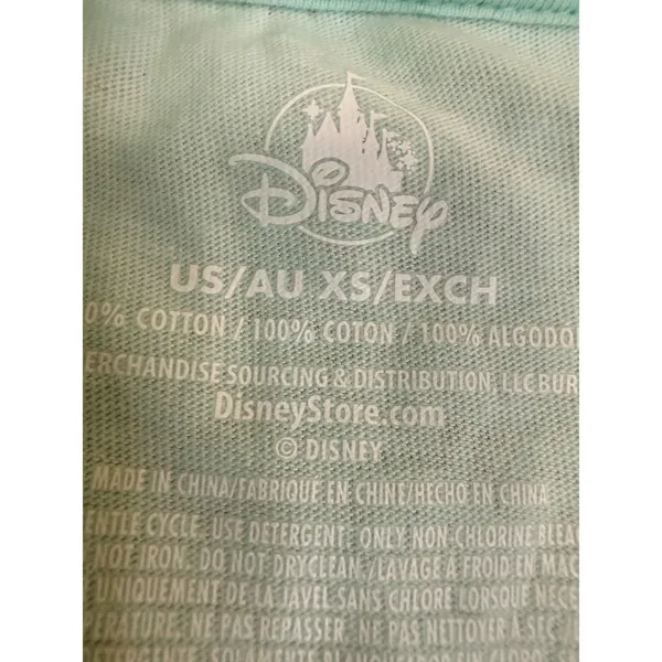 Disney World Iridescent Graphic T Shirt Disney Parks Aqua XS NWT - Image 3