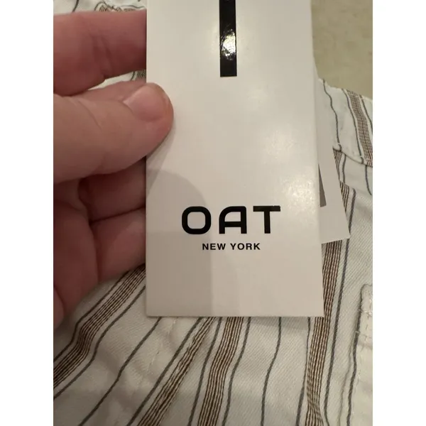 OAT High Rise Baby Wide Patch Pocket Pants Size 12 / 31 Striped - Image 5