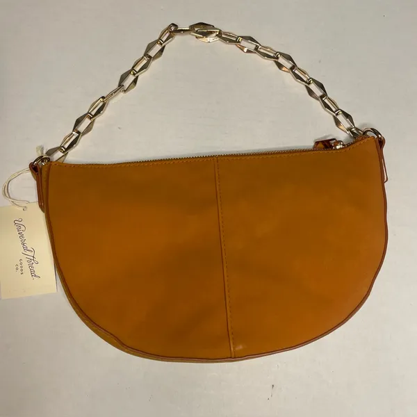 Universal Thread Half-Moon Shoulder Purse Bag Brown Gold Chain Strap. Pocketbook - Image 2
