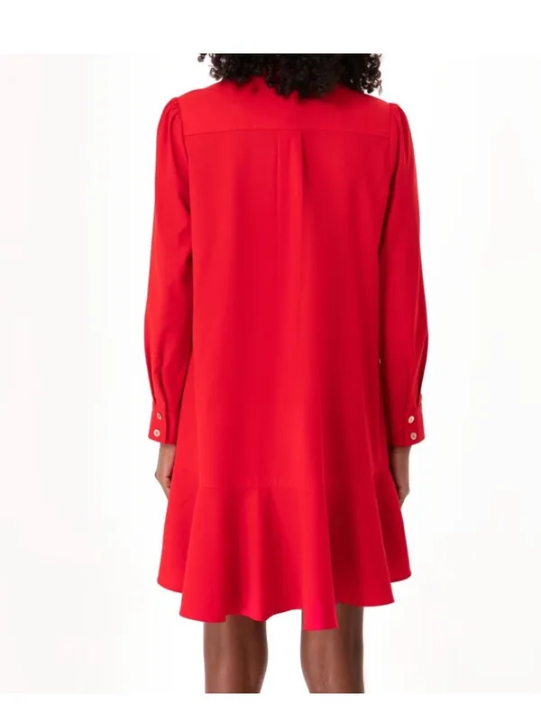Pomander Place Callahan Shirt Dress Red Crepe TUCKERNUCK Size Small S * - Image 7