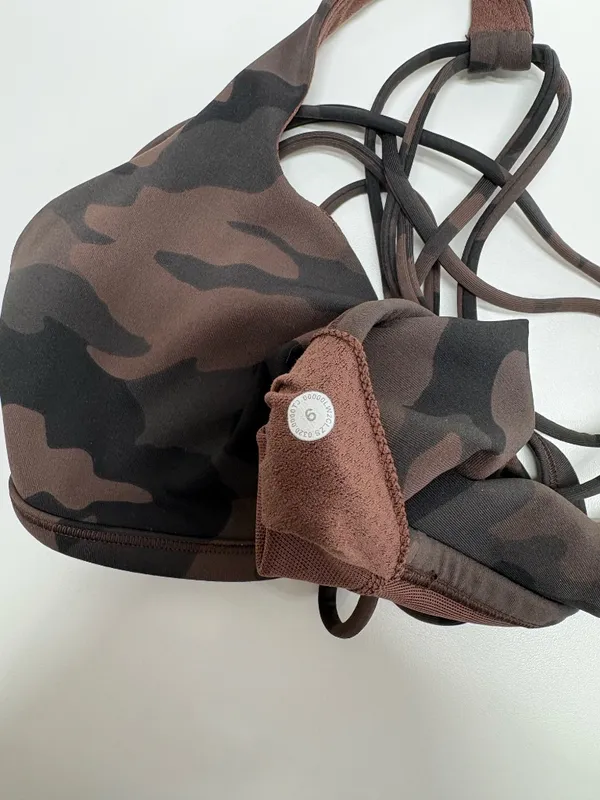Lululemon Free To Be Bra Wild Camo Brown Bra - Size 6 ( No Tag size-Yes Dot Size - Image 7