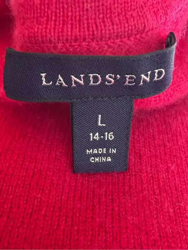 Lands’ End Pink 100% Cashmere Sweater Size Large - Image 6