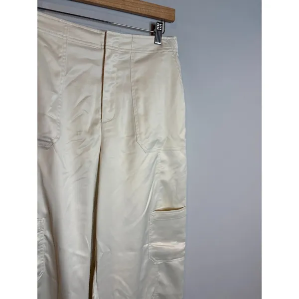 Calia cream satiny cargo pants Size M - Image 2