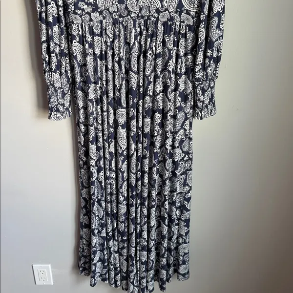 BODEN Ruffle Jersey Maxi Dress 8 Blue - Image 8