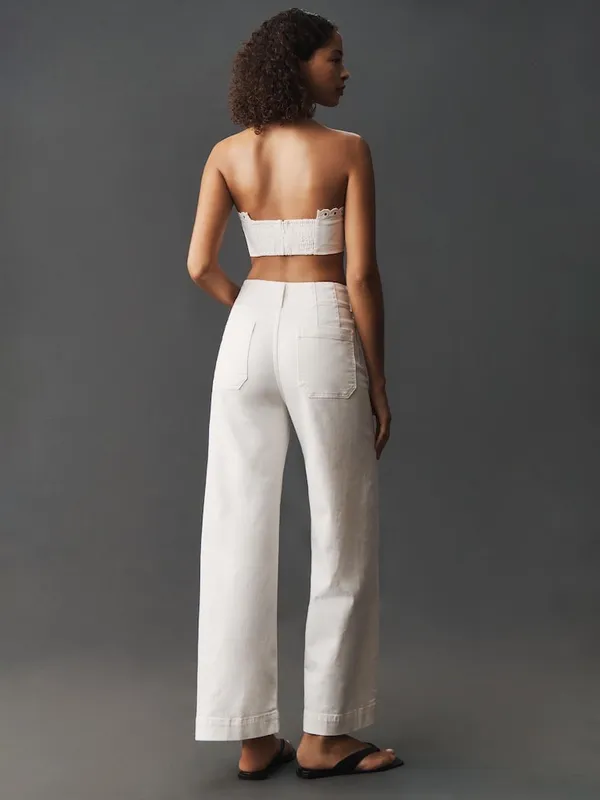 Maeve Anthropologie the Colette White High-Rise Wide Leg Jeans - Image 2