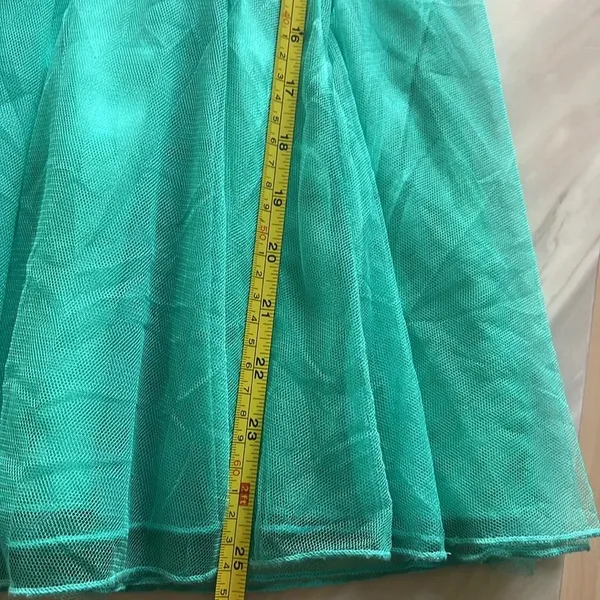 Sequin Hearts Green Strapless Sequin Tulle Fit Flare Dress Lace Up Back Size 5 - Image 11