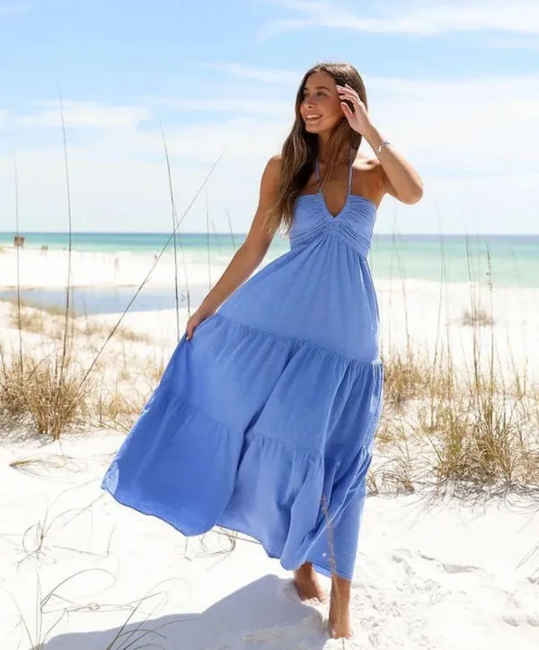 These Three Boutique Blue Maxi Dress - Image 3