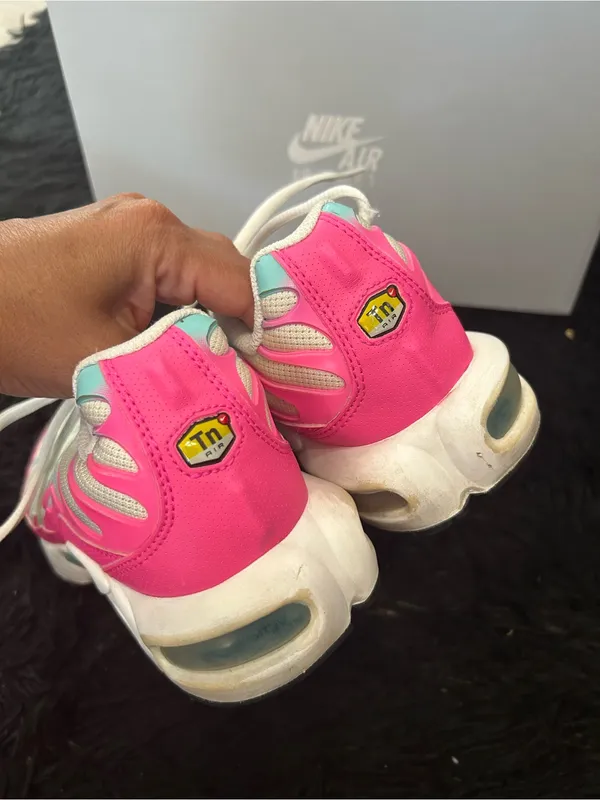NIKE Air Max Plus GS south beach lace up shoes sneakers women’s 8.5=7Y preowned - Image 5