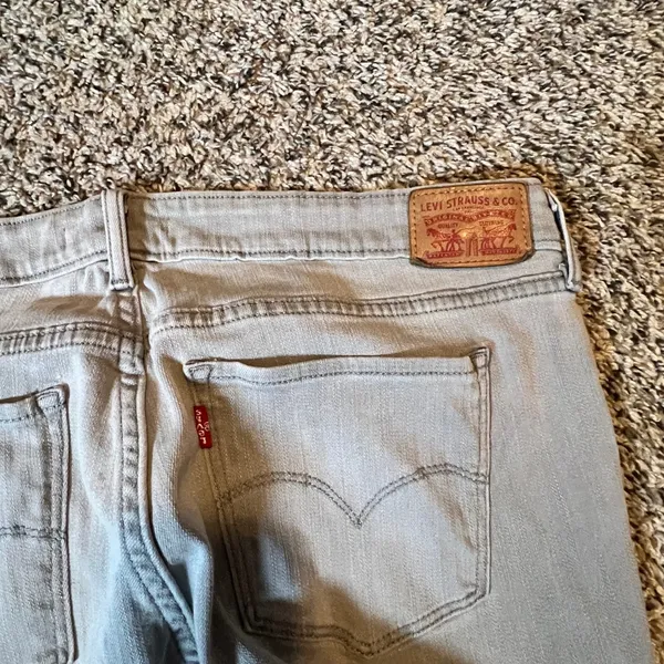 Levis 711 Skinny Jeans Womens 34 Grey Mid‎ Rise Stretch Denim Pants 18881-0220 - Image 8