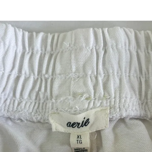 Aerie White Denim Shorts‎ XL High Rise Casual Summer Minimalist Coastal Girl - Image 6