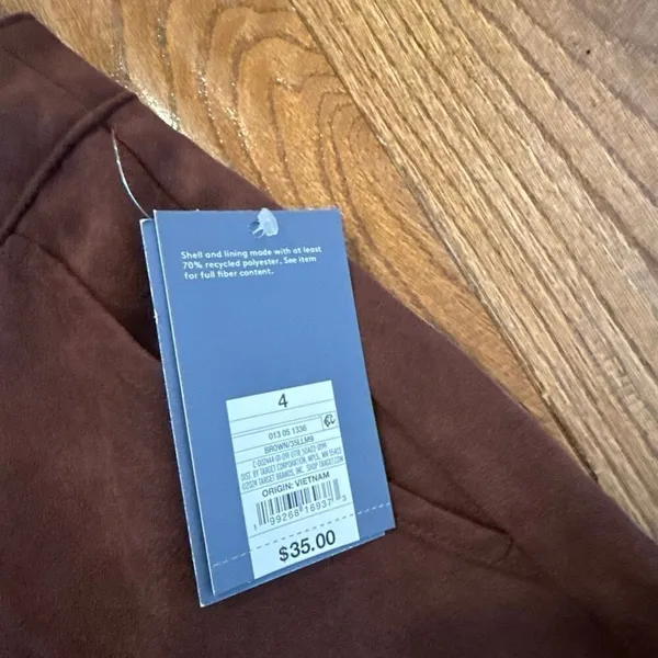Universal Threads NWT brown faux suede midi dress size 4 - Image 6