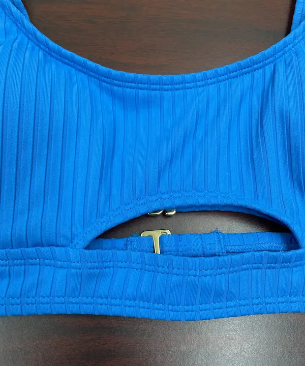 NWT Time and Tru Blue Cutout Bikini Top - Image 2