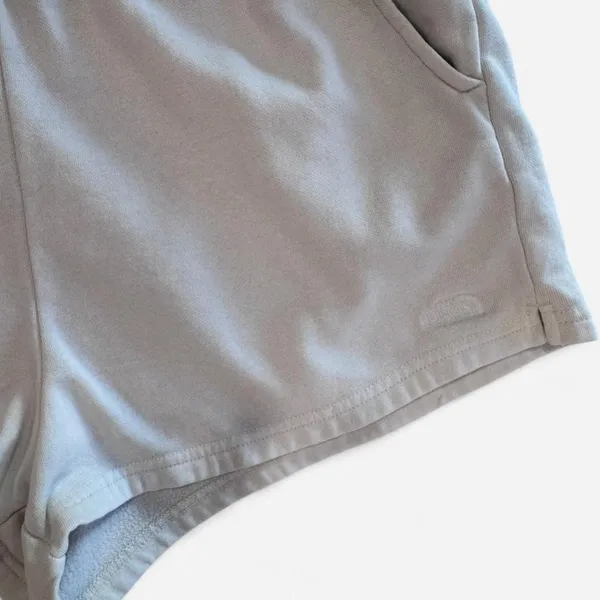 The North Face Cream Fleece Sweat Shorts Size L White Lounge Cozy - Image 3