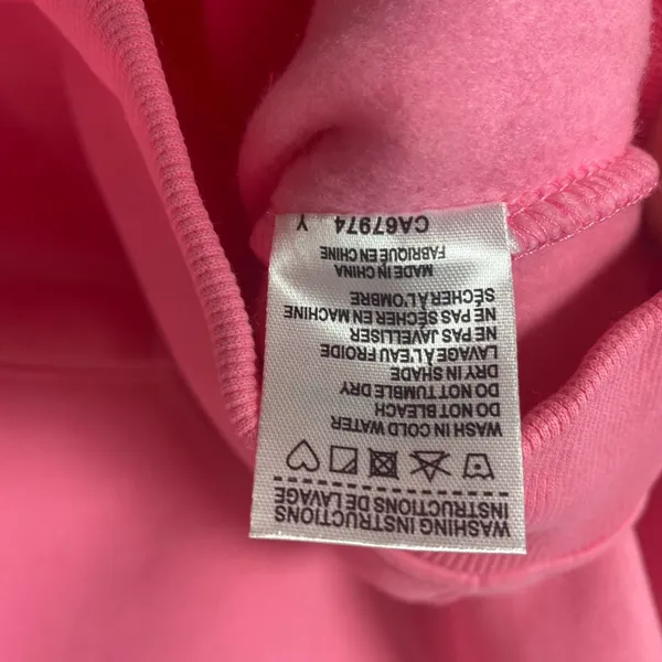 Pink Palm Puff Hoodie Sweatshirt Hawaii Hibiscus Women's Pink Size Small - Image 7
