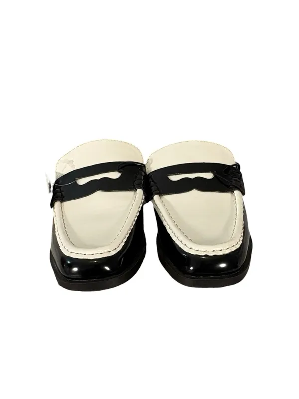 Worthington Destin Women’s 8.5 Loafer Mules Black White Patent Penny NWT - Image 3