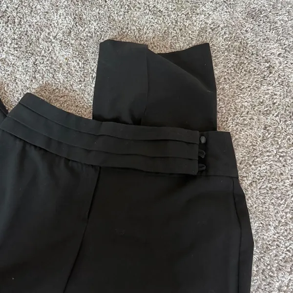 Byline Black Pleated Trousers - Image 3