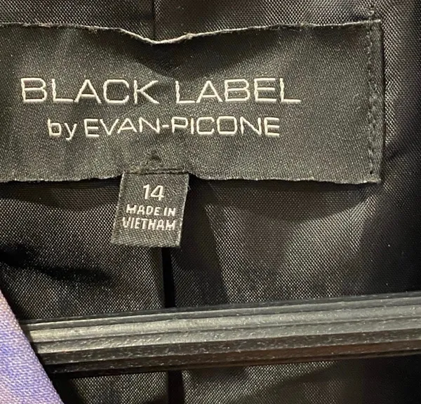 Retro Floral Waist Jacket Pink Black 14 Open Front Evan Picone Black Label - Image 8