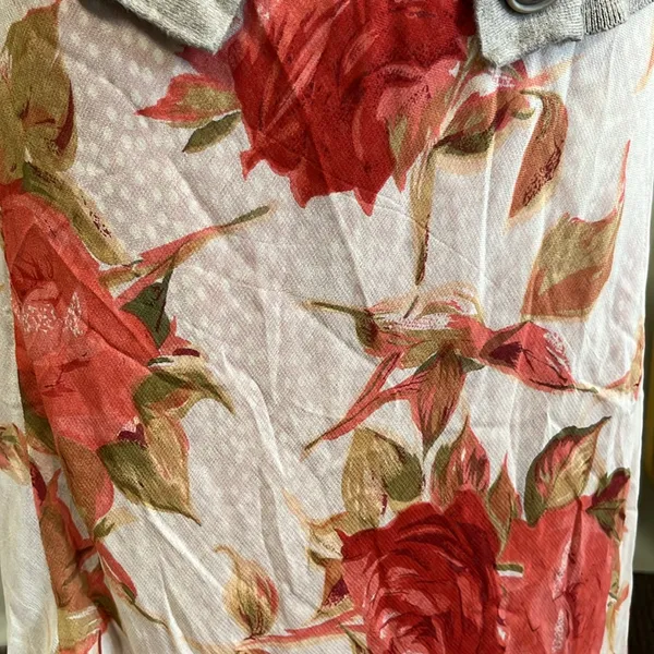 Twyla Blu Floral Maxi Skirt with Red Roses - Image 4