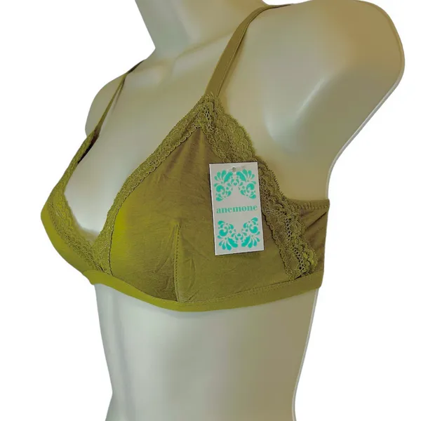 Anemone NWT  Olive Bralette. Size Large - Image 3