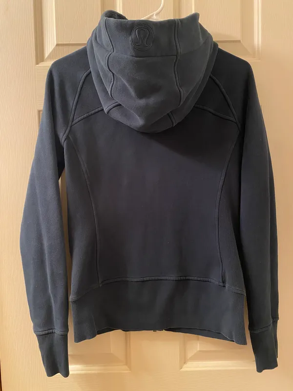 Lululemon Scuba Hoodie Light Cotton Fleece Size 6 Submarine Full Zip - Image 2