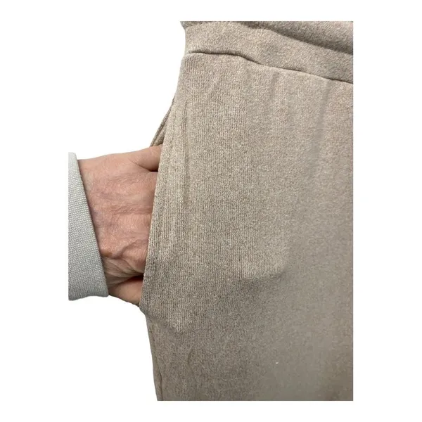 NWT Finnleys Brushed Lounge Pants MEDIUM Beige Wide Leg Elastic Waist Casual - Image 2