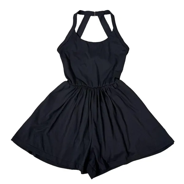 Halara Black Pocket 2 in 1 Romper Easy Peezy XS Cut Out Back Tennis Pickeball - Image 3