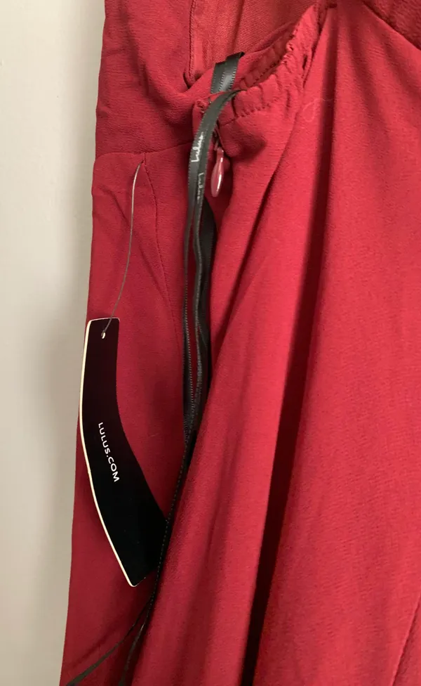 Burgundy / Maroon Maxi Formal Dress - Image 6